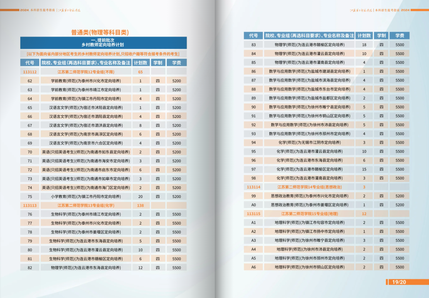  江苏第二师范学院普通本科